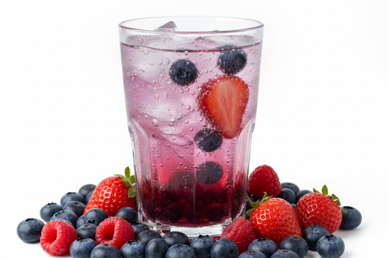 create image showing berry blast flavored beverage 