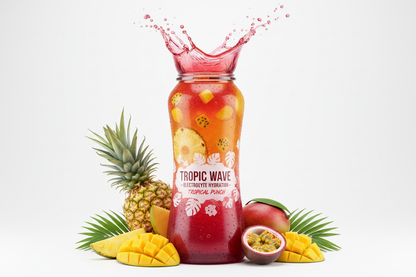 create image to show tropical punch flavor for beverage 