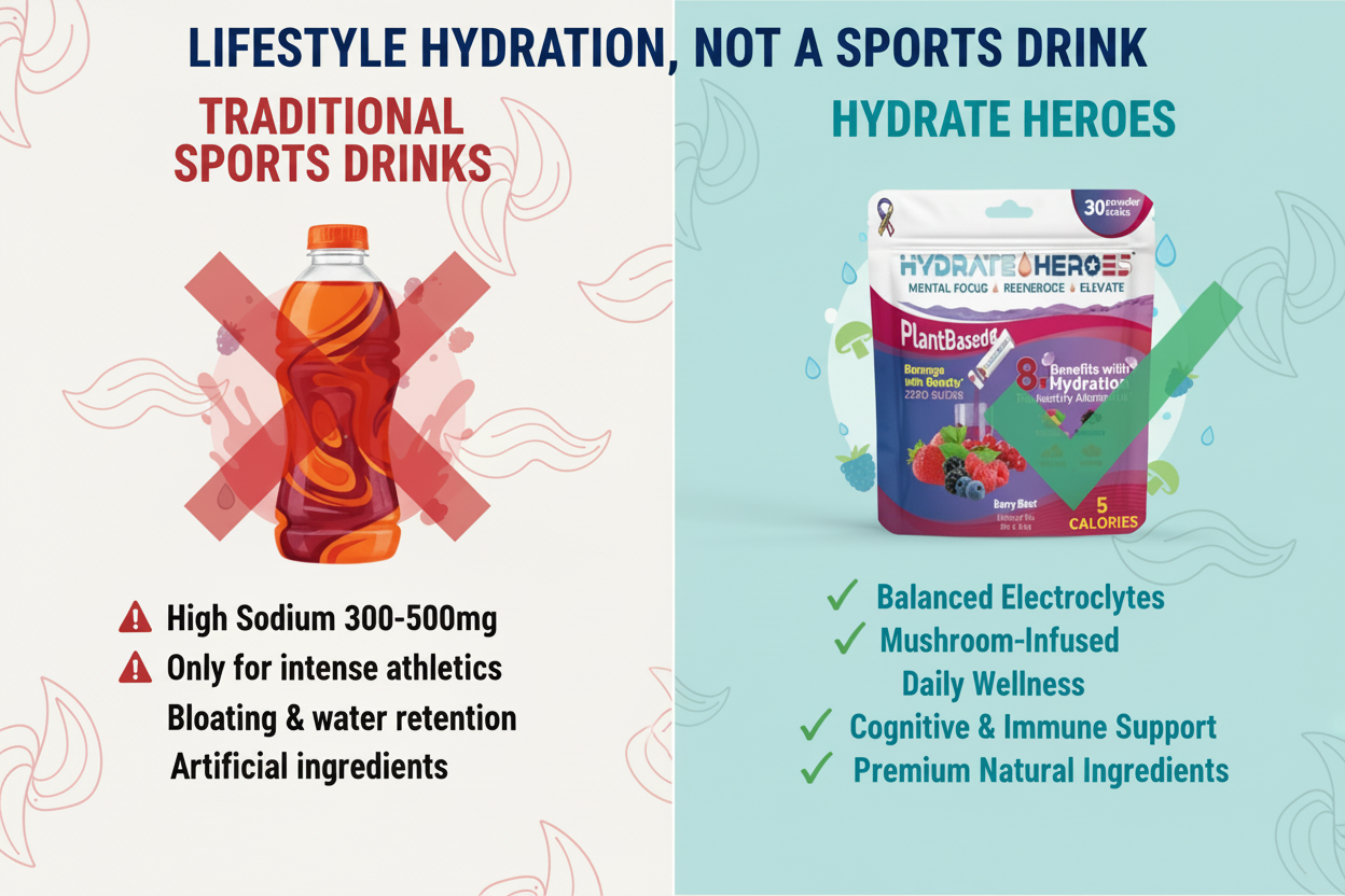 Lifestyle Hydration Comparison - Full Height with Bottom Space